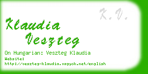 klaudia veszteg business card